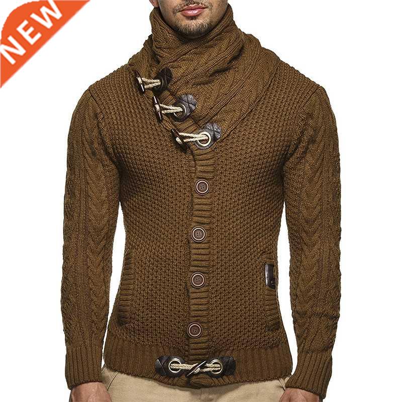 Man Sweaters Setwear Clothes Turtleneck Sweater Men L XL Lon