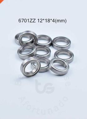 10pcs 6701ZZ 12*18*4(mm) free shipping chrome steel Metal S