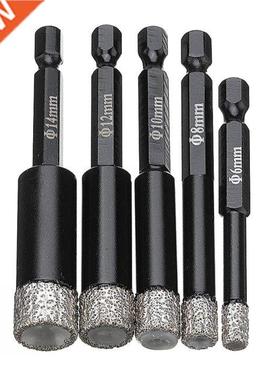 6/8/10/12/14mm Diamond Dry Drill Bits Set Marble Ceramic Til