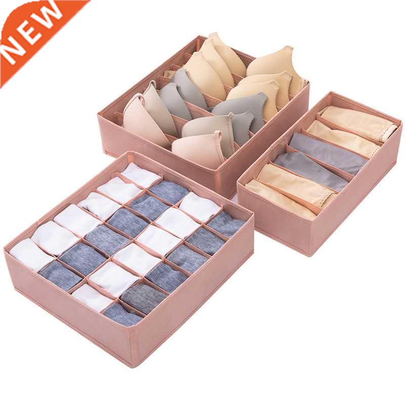 3PCS Bra Underwear Organizer Storage Box Non-woven Drawer Cl