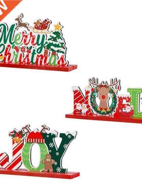 Wooden Christmas Decorations Xmas Snow Noel Letter Table Orn