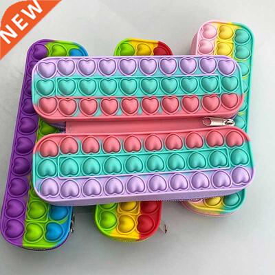 Pop Antisress Toys Pencil Case Push Bubble Children Sress Re