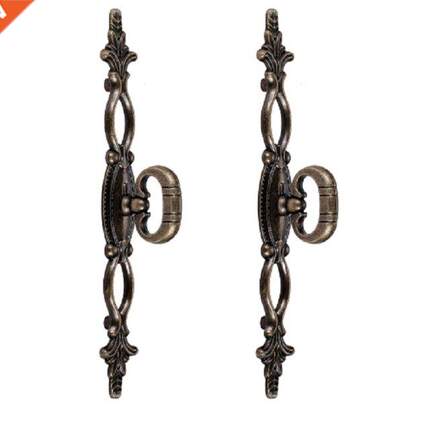 2Pcs Antique Bronze Flower Pull Alloy Ring Knob Vintage Lace