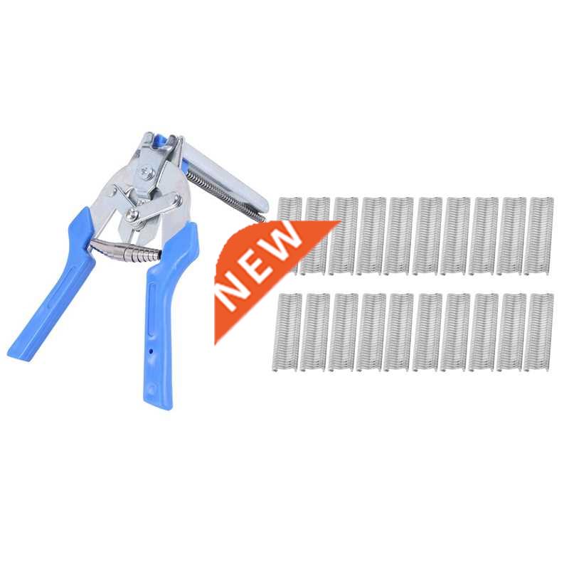 1pc Hog Ring Plier Tool and 600pcs M Clips Chicken Mesh Cage