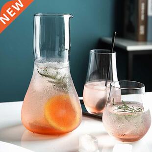 JINYOUJIA Crystal Glass Water Jug Kettle Tea Pot Gradient Pe