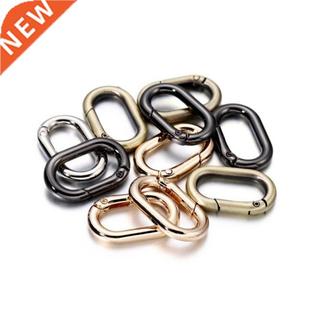Spring Carabiner Lot Round Open Buckle Ring Oval Metal Pcs