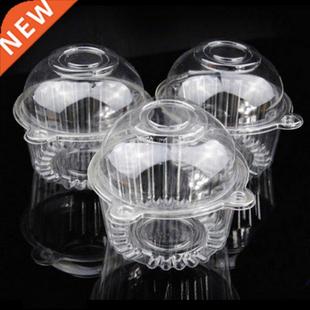 Plastic Single Muffin 100pcs Dom Case Clear Cake NEW Cupcake