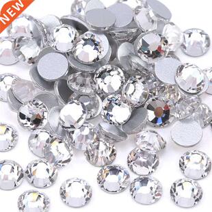 Top quality SS3-SS40 Clear Crystal White 3D Nail Art Decorat