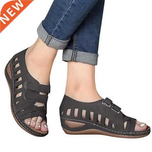 2022 Casual Heels Sandals Shoes Women Sandals Soft Wedges Sh