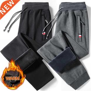 Men Cotton Fitness Winter Tracksuit Pants Sportswear Warm