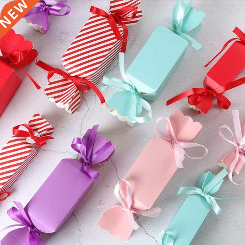 10pcs Multcolor Weddng Favor Box and Bags Sweet Gft Candy