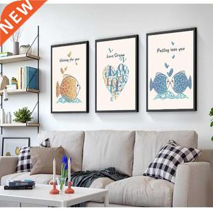 Nordic decorative painting living room sofa background wall