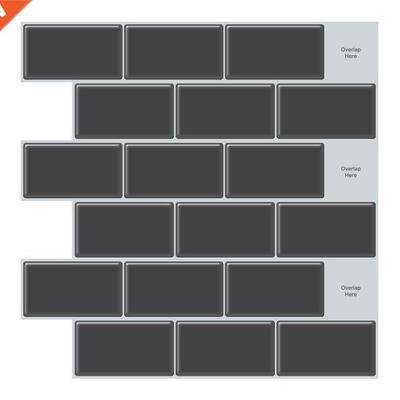 Ktchen Wall Stcker Mosac Ol Resstant Self Adhesve Stc