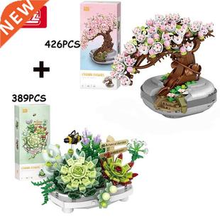 Building Blocks Flower LOZ Bouquet mini Block Bonsai Sakura