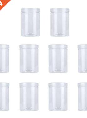 10 Pcs 500Ml Food Jar Sealed Transparent Plastic Kitchen Can