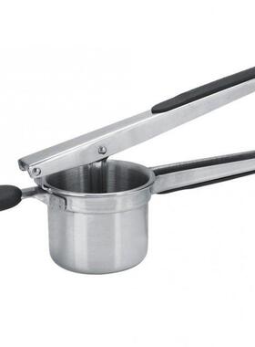 Kitchen Detchble Stinless Steel Hndheld Potto Presser R