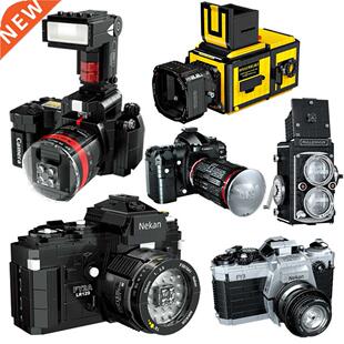 BZDA 2022 Mini Bricks New Retro Camera Model Building Blocks
