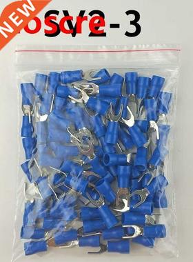 100PCS/Pack SV2-3 Blue Cold pressed terminals Cable Wire Con