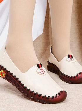 Luxury Womans Casual Loafers PU Leather Shoes Female Summer