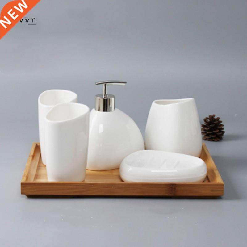 Ceramics Bathroom Accessories Set Soap Dispenser/Toothbrush