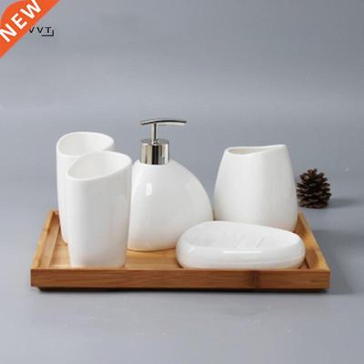 Ceramics Bathroom Accessories Set Soap Dispenser/Toothbrush