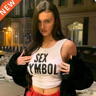 2022 Y2K Aesthetics Letter Print Baby Tees 2000s Sreetwear P