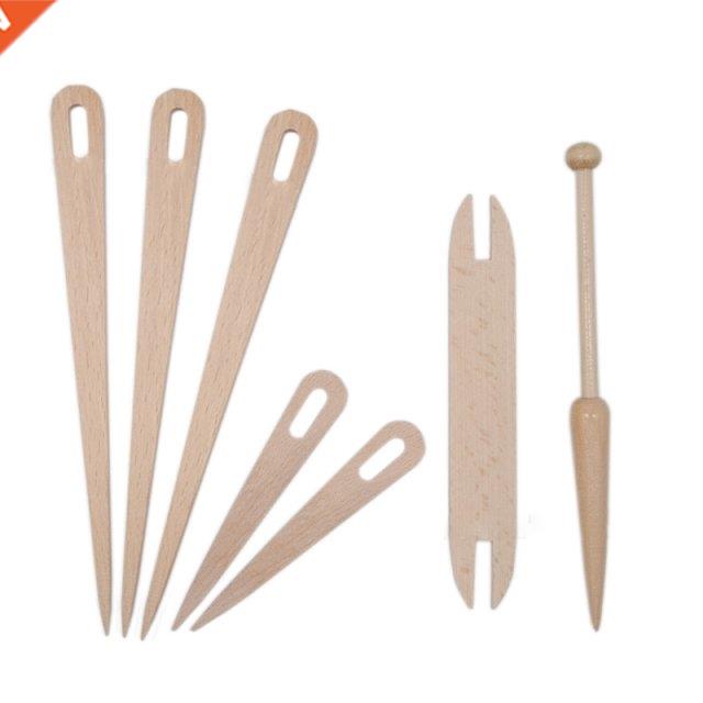 7 Pieces/Set Hand Weaving Sticks Tools Wooden Knitting Stick