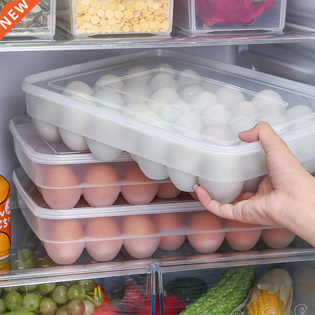 34 Grid Plastic Egg Storage Box Egg Tray Holder Refrigerator