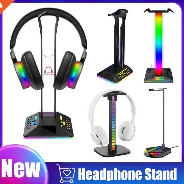 Newest RGB Gamng Headphone Stand Rack 6 Monochrome Modes Ga