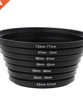 7PCS/SET 49MM-77MM Universal Black Metal Aluminum Alloy Step