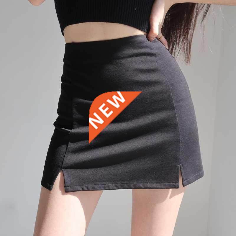 Women Mini Bodycon Skirt With Split Mini Skirt