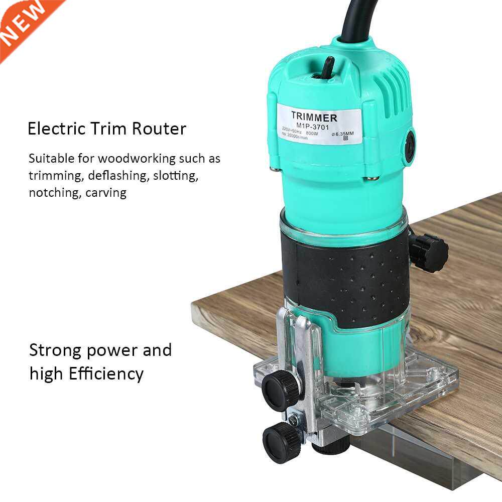 kkmoon 110v 800w trim router with transparent base edge guid
