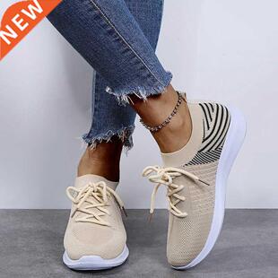 Women's Sneakers Lace Up Sock Shoes Summer Casual Sneakers W