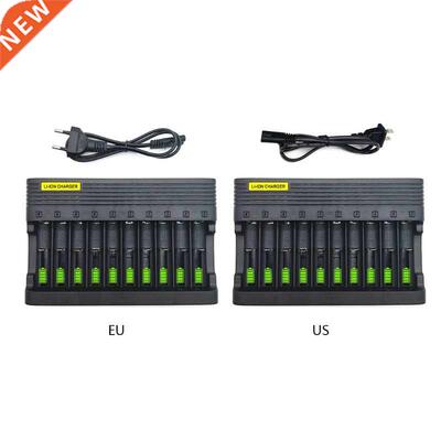 Independent Slot US Plug Chrger Compct 10-Slot Bttery Ch
