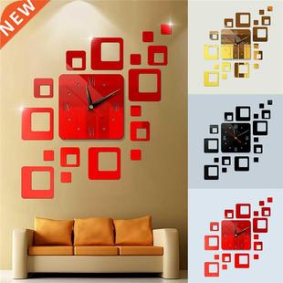 Home Decoration Modern Wall Mirror Clock Surfac Decor