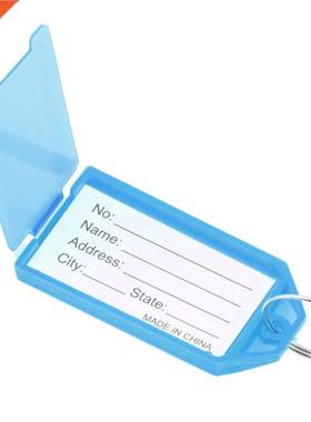 1Pc Plastic Key Tags Key Rings ID Identity Tags Rack Name Ca