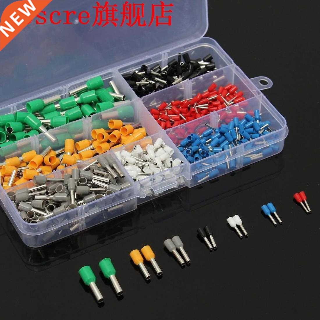 600Pc Bootlace Ferrule Kit 0.5mm to 6mm 22-10AWG Cord End Te