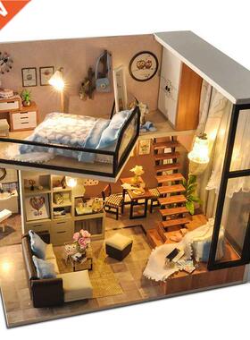 Cutebee DIY DollHouse Kit Wooden Doll Houses Miniature Dollh