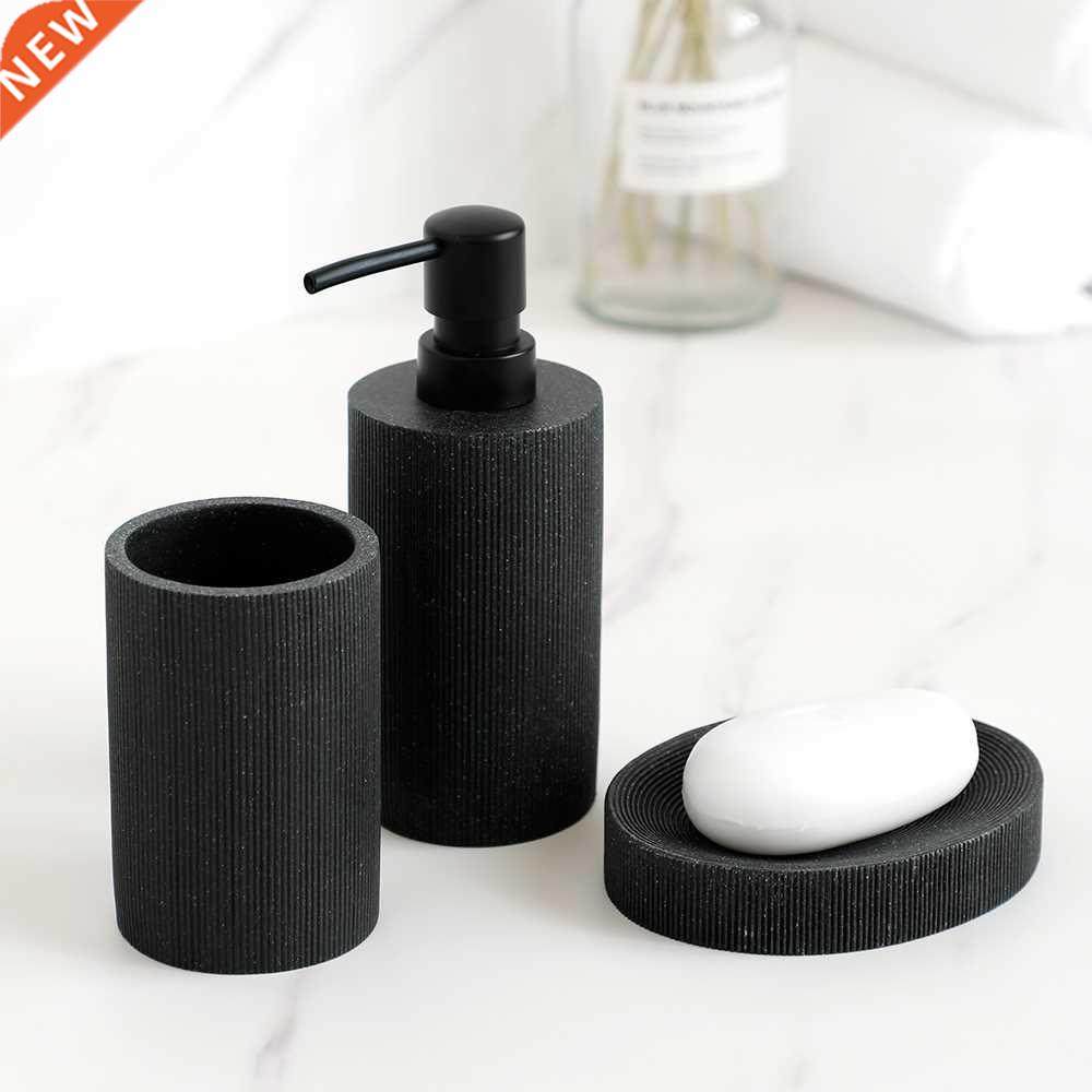 Black bathroom accessories sets Soap Dispenser Toothbrush Ho