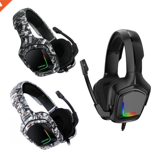 ONIKUMA K20 3.5mm Wired Headphone RGB Backlight Gaming Heads
