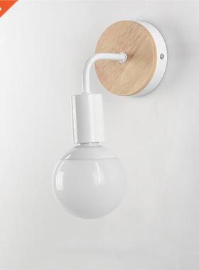 Wood Wrought Iron Wall Lamp Modern Minimalist Wall Lights Fi