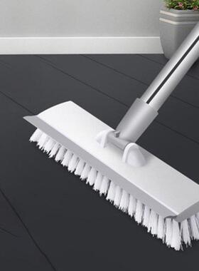 2 In 1 Floor Scrub Brush with Scraper Long Handle Stiff Bris