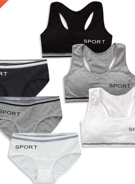 Girls Training Bras Panties Kids Cotton Underwear Sets Teens