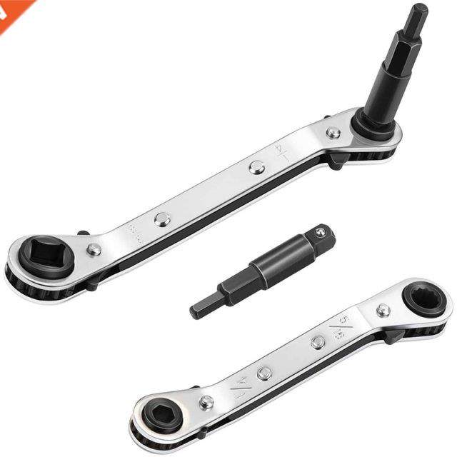 2Pcs Refrgeraton Servce Wrench Set, 3/8nch to 1/4nch, 5