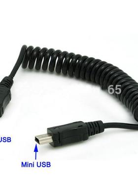 2PCS Micro USB Male to Mini 5-pin USB Coiled Cable