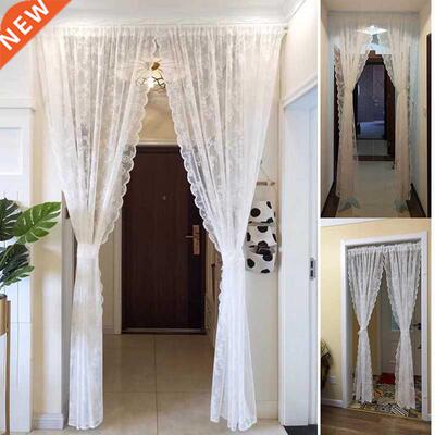 White Lace Sheer Curtains Princess Tulle Drapes for Living R