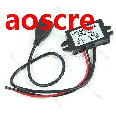 1PC DC DC Converter Module 12V To 5V USB Output Power Adapte
