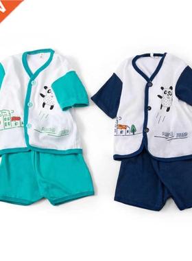 0-12 months baby summer cotton baby clothes two-piece set
