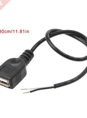 1Pc USB 2.0 Female Jack 2 Pin 2 Wire Power Charge Cable Cord