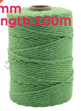 2mm/3mm Nturl Hnde Cotton Cord Thred Mcrme Crochet